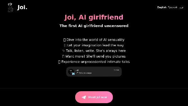 screenshot of Joi