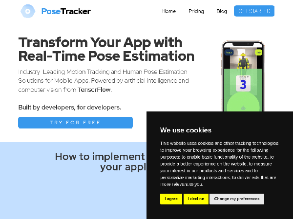 screenshot of PoseTracker