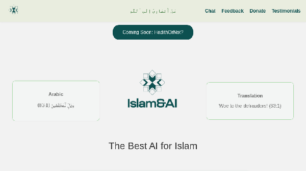 screenshot of IslamAndAI