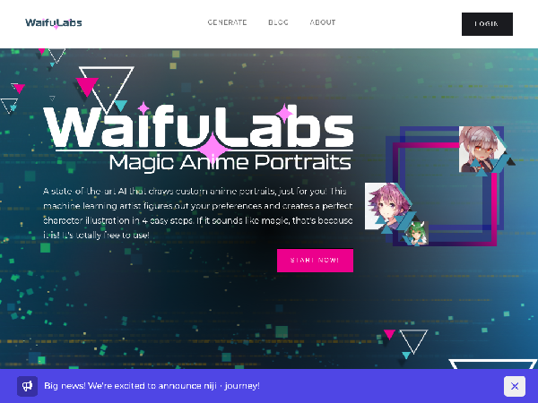 screenshot of WaifuLabs