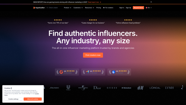 screenshot of HypeAuditor