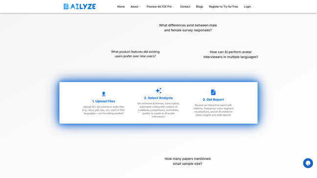 screenshot of Ailyze