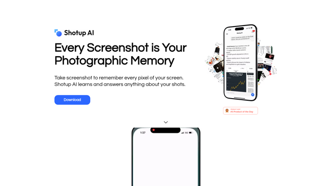 screenshot of Shotup AI