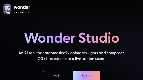 screenshot of Wonder Studio