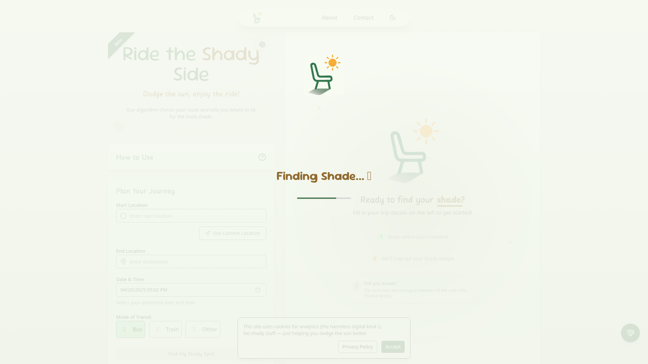 screenshot of ShadySide