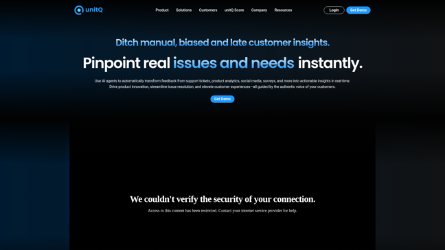 screenshot of unitQ