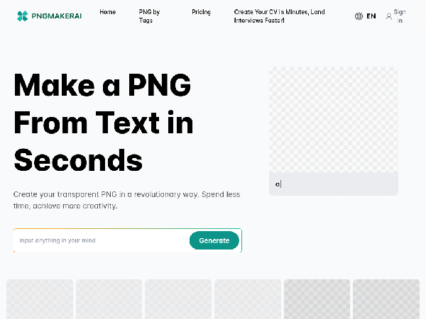 screenshot of PngMakerAi