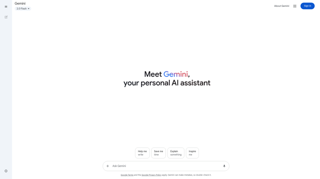 screenshot of Gemini