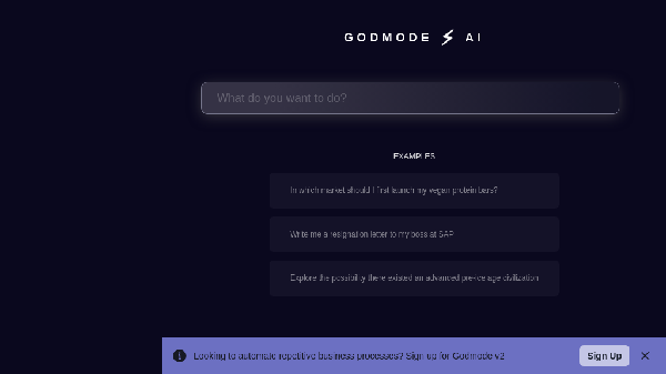 screenshot of Godmode