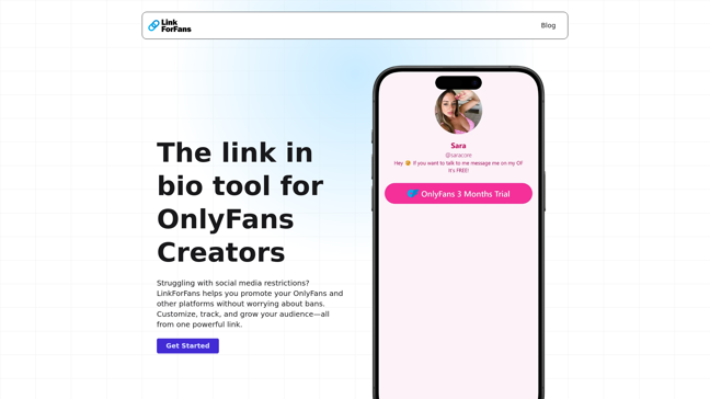 screenshot of LinkForFans