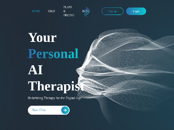 screenshot of TherapyWithAI