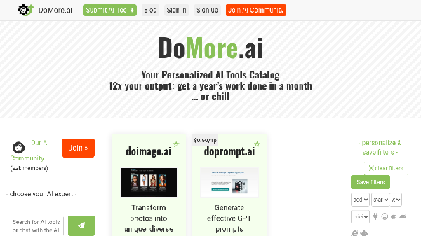 screenshot of DoMore.ai