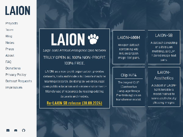 screenshot of Laion