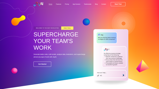screenshot of JoyAI