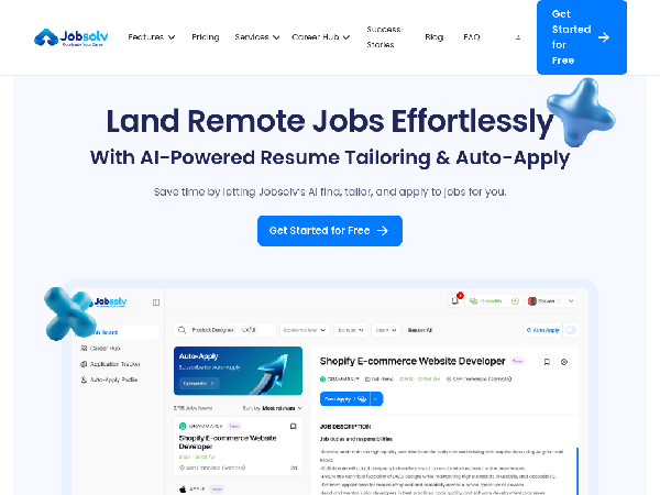 screenshot of Jobsolv