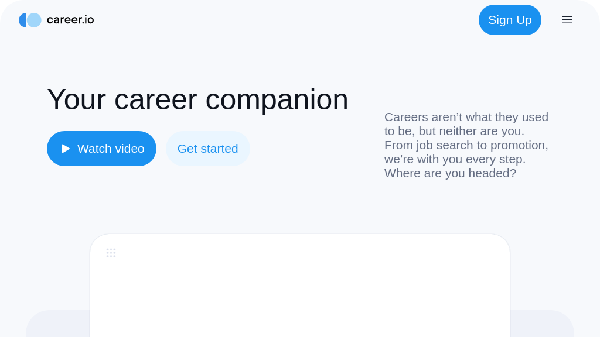 screenshot of Career.io