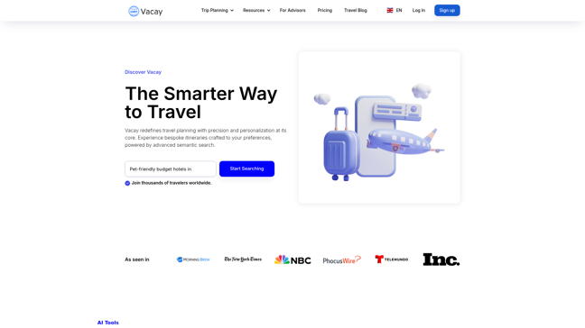 screenshot of Vacay