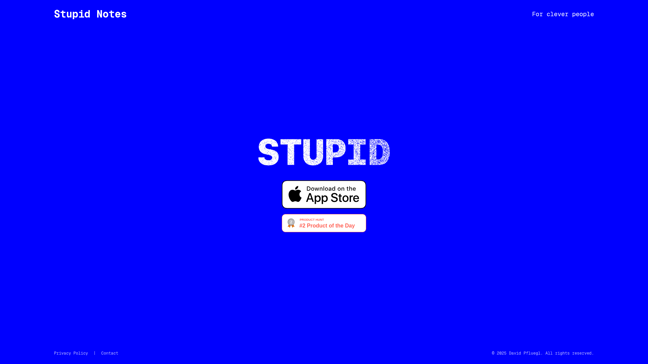 screenshot of Stupid Notes