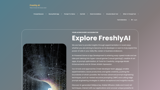 screenshot of FreshlyAi