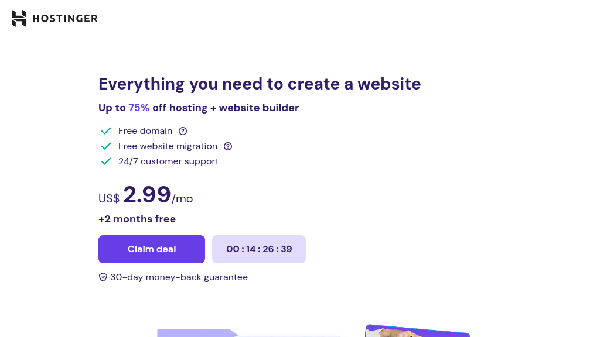 screenshot of Hostinger