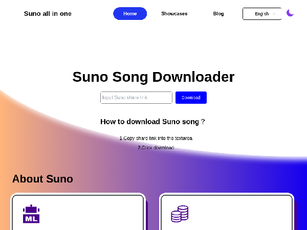 screenshot of SunoSongDownloader