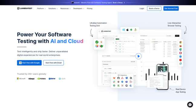 screenshot of LambdaTest
