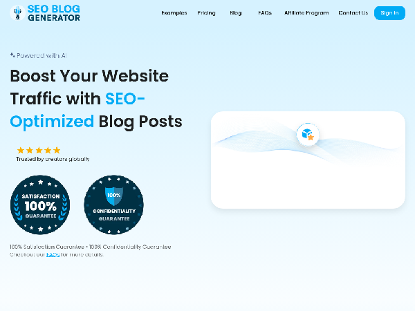 screenshot of SeoBlogGenerator