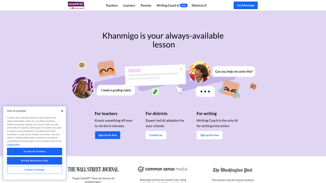 screenshot of Khanmigo