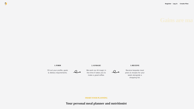 screenshot of MealMind