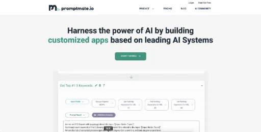 screenshot of PromptMate