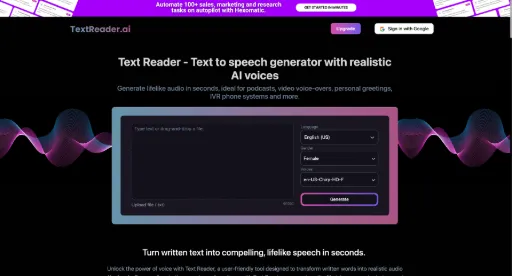 screenshot of Text Reader