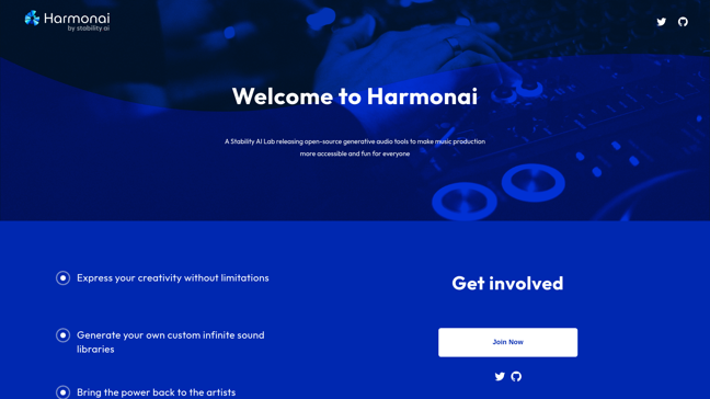 screenshot of Harmonai