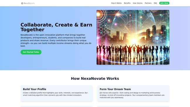 screenshot of NexaNovate