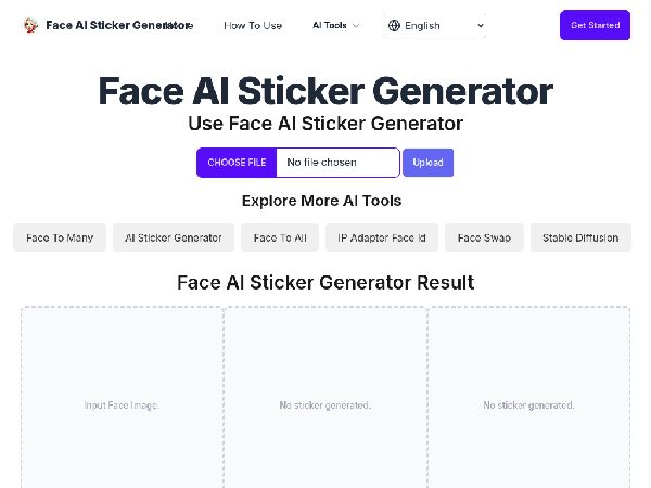 screenshot of FaceAiStickerGenerator