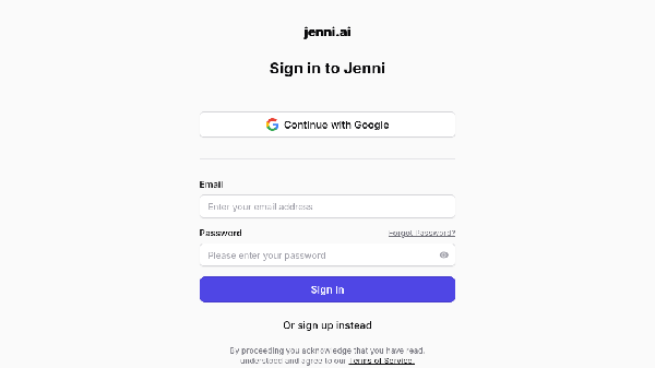 screenshot of Jenni