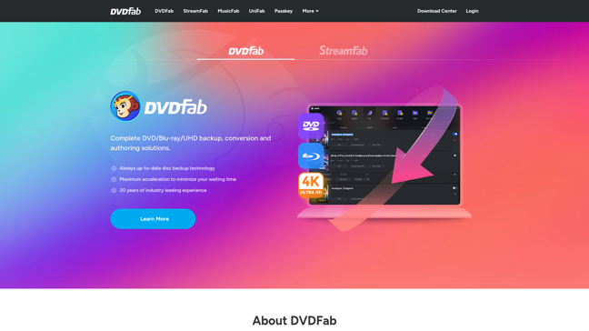 screenshot of DVDFab