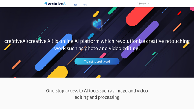 screenshot of cre8tiveAI