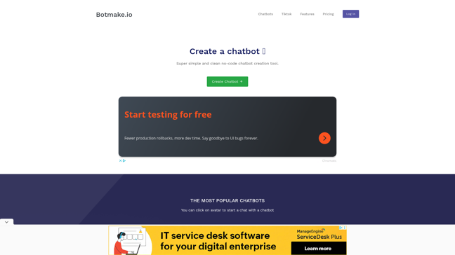 screenshot of Botmake