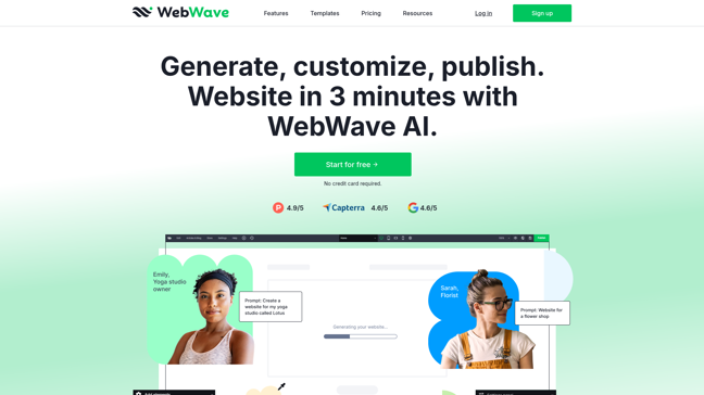 screenshot of WebWave