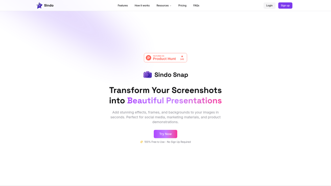 screenshot of Sindo Snap