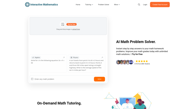 screenshot of Interactive Mathematics