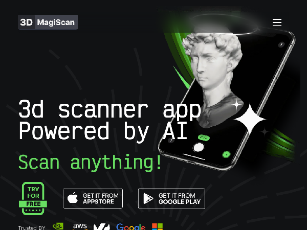 screenshot of MagiScan3DScannerApp