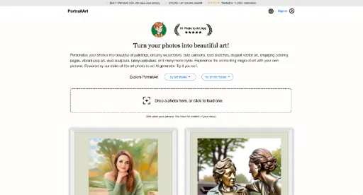 screenshot of PortraitArt