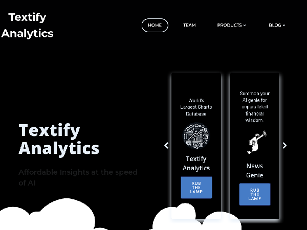 screenshot of TextifyAnalytics