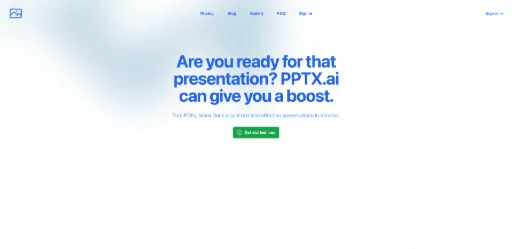 screenshot of PPTX.ai