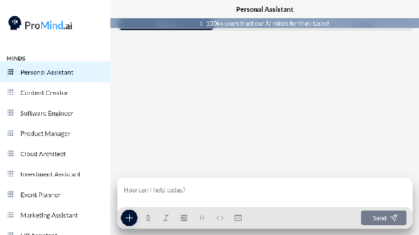 screenshot of ProMind.ai