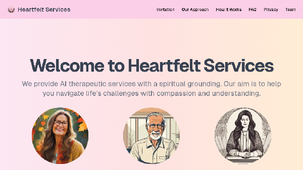 screenshot of Heartfelt Services