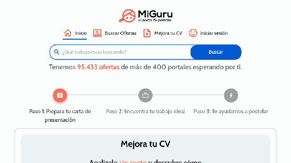 screenshot of MiGuru