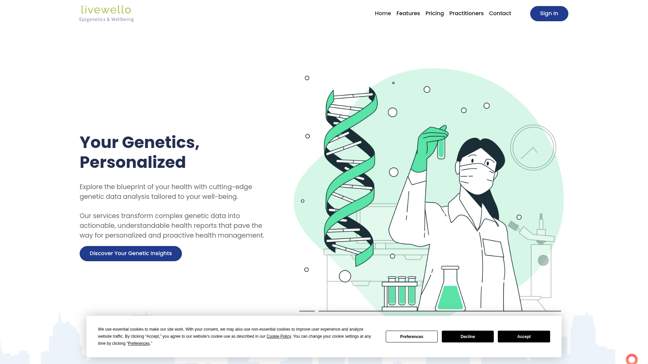 screenshot of Livewello
