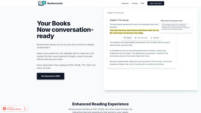 screenshot of Bookaroozie